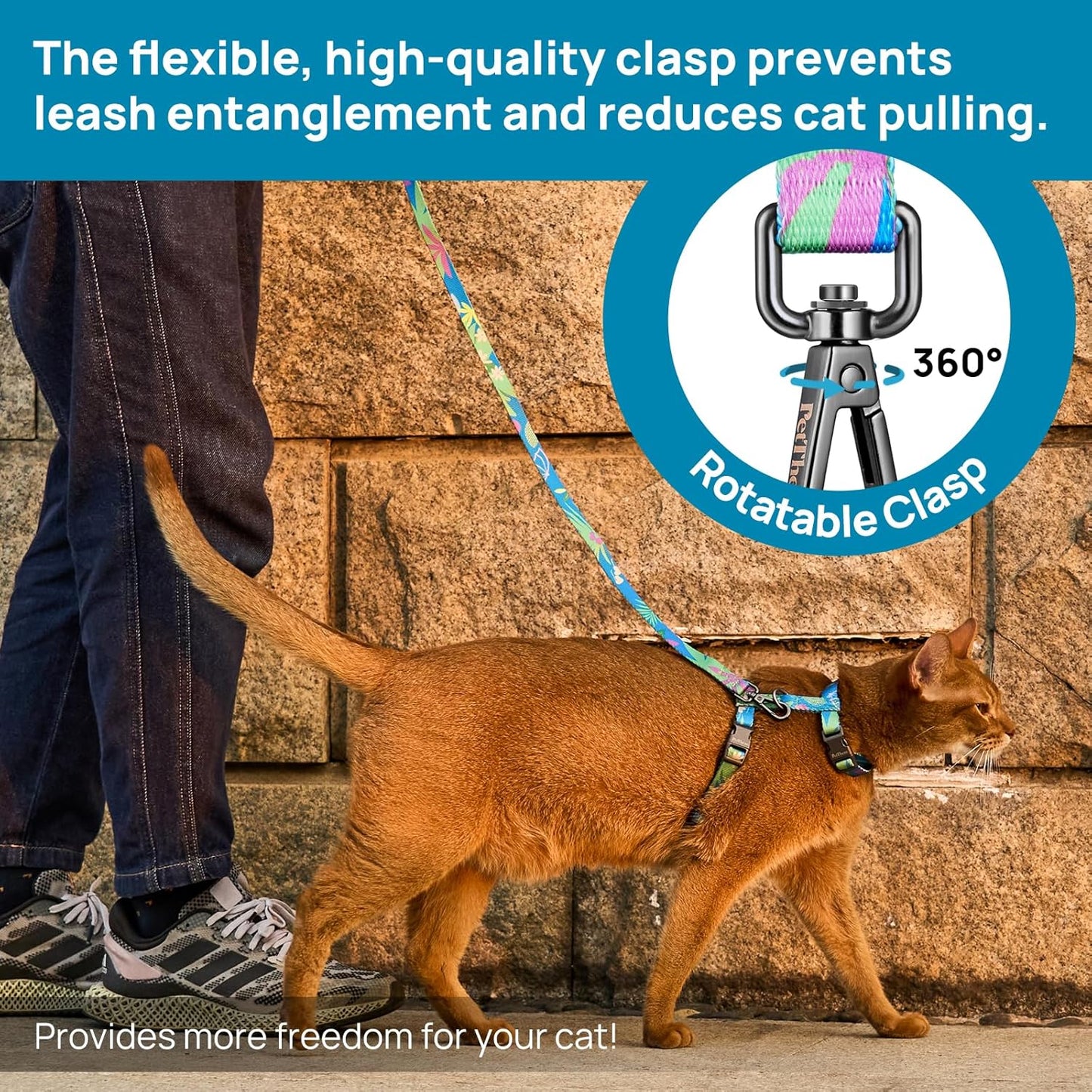 Escape Proof Cat Harness and Leash Set